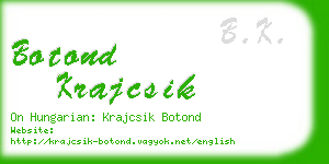 botond krajcsik business card